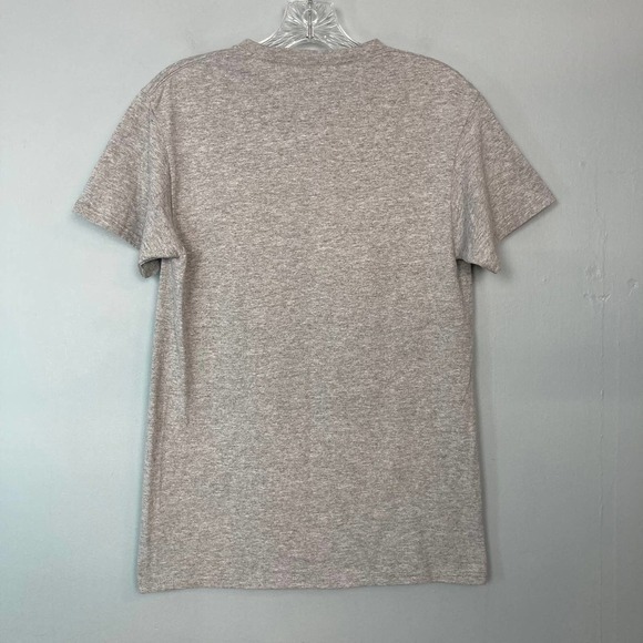 CHRISTMAS Cat with Santa Hat Holiday Wreath Heather Gray Crewneck T-Shirt Size S - Picture 10 of 13